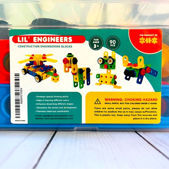 Toys Euc Lil Engineers Construction Engineering Blocks Poshmark